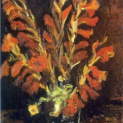 Red Gladioli by Van Gogh